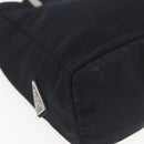 PRADA Hand Bag Nylon Black Silver Auth 173667-14
