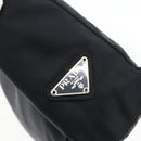 PRADA Hand Bag Nylon Black Silver Auth 173667-10