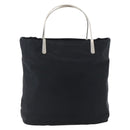 PRADA Hand Bag Nylon Black Silver Auth 173667-13