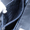 PRADA Hand Bag Nylon Black Silver Auth 173667-23