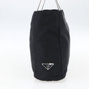 PRADA Hand Bag Nylon Black Silver Auth 173667-3