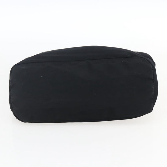 PRADA Hand Bag Nylon Black Silver Auth 173667