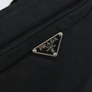 PRADA Shoulder Bag Nylon Black Silver Auth 173668-18