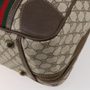 GUCCI GG Supreme Web Sherry Line Handtasche PVC Beige Gold Auth 173669-16
