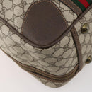 GUCCI GG Supreme Web Sherry Line Handtasche PVC Beige Gold Auth 173669-17
