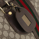 GUCCI GG Supreme Web Sherry Line Handtasche PVC Beige Gold Auth 173669-19