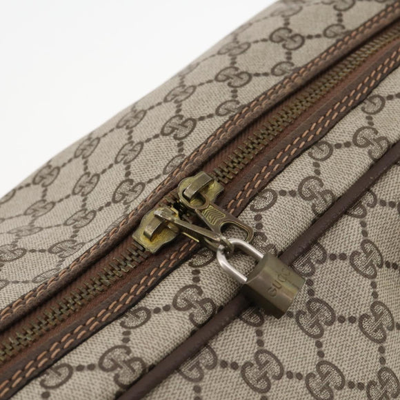 GUCCI GG Supreme Web Sherry Line Handtasche PVC Beige Gold Auth 173669