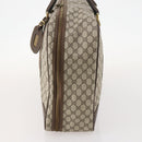 GUCCI GG Supreme Web Sherry Line Handtasche PVC Beige Gold Auth 173669-3