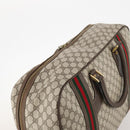 GUCCI GG Supreme Web Sherry Line Handtasche PVC Beige Gold Auth 173669-6