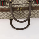 GUCCI GG Supreme Web Sherry Line Handtasche PVC Beige Gold Auth 173669-7
