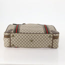 GUCCI GG Supreme Web Sherry Line Handtasche PVC Beige Gold Auth 173669-5