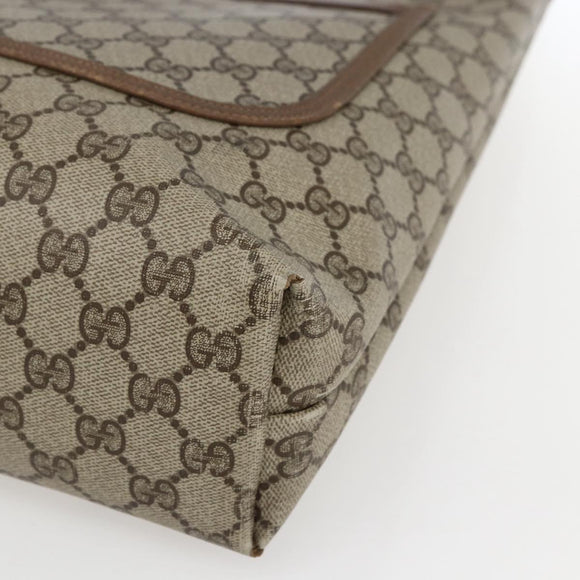 GUCCI GG Supreme Web Sherry Line Tote Bag PVC Beige Gold 39 02 003 Auth 173670