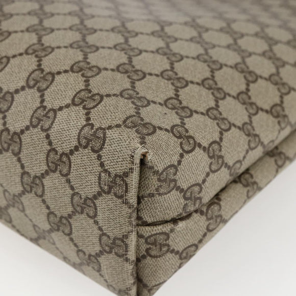 GUCCI GG Supreme Web Sherry Line Tote Bag PVC Beige Gold 39 02 003 Auth 173670