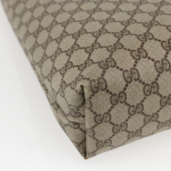 GUCCI GG Supreme Web Sherry Line Tote Bag PVC Beige Gold 39 02 003 Auth 173670