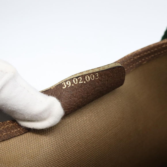 GUCCI GG Supreme Web Sherry Line Tote Bag PVC Beige Gold 39 02 003 Auth 173670