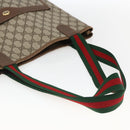 GUCCI GG Supreme Web Sherry Line Tote Bag PVC Beige Gold 39 02 003 Auth 173670-7