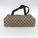 GUCCI GG Supreme Web Sherry Line Tote Bag PVC Beige Gold 39 02 003 Auth 173670-9