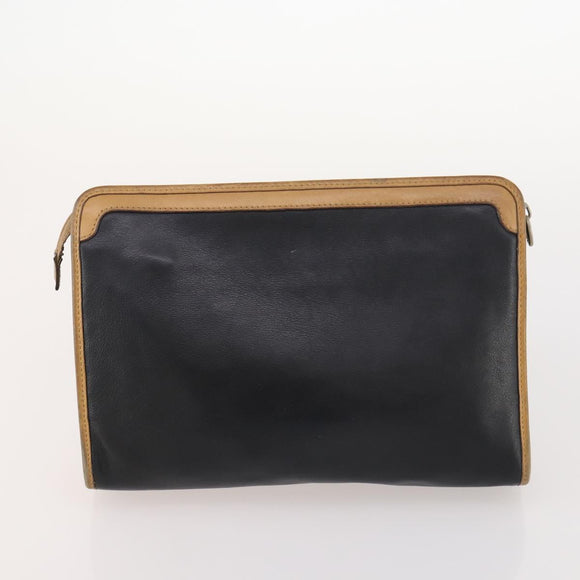 CELINE Macadam Canvas Clutch Bag PVC Leather 3 Set Brown Black beige Auth 173683