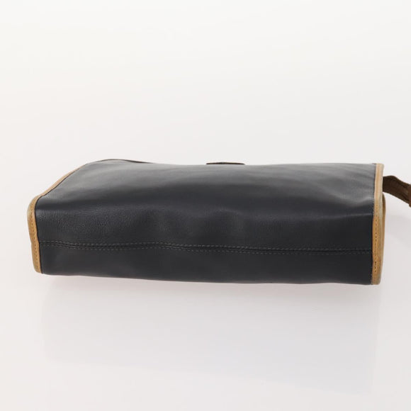 CELINE Macadam Canvas Clutch Bag PVC Leather 3 Set Brown Black beige Auth 173683