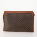 CELINE Macadam Canvas Clutch Bag PVC Leather 3 Set Brown Black beige Auth 173683-3