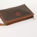 CELINE Macadam Canvas Clutch Bag PVC Leather 3 Set Brown Black beige Auth 173683-5