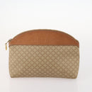 CELINE Macadam Canvas Clutch Bag PVC Leather 3 Set Brown Black beige Auth 173683-8
