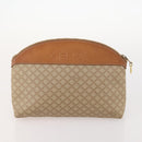 CELINE Macadam Canvas Clutch Bag PVC Leather 3 Set Brown Black beige Auth 173683-9
