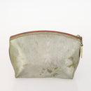 LOEWE Anagram Hand Bag Leather Nylon Suede 3 Set Red Gray Green Auth 173684-10