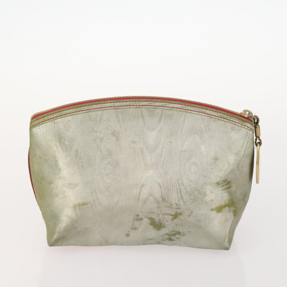 LOEWE Anagram Hand Bag Leather Nylon Suede 3 Set Red Gray Green Auth 173684