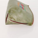 LOEWE Anagram Hand Bag Leather Nylon Suede 3 Set Red Gray Green Auth 173684-11