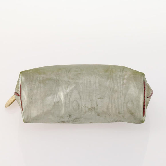 LOEWE Anagram Hand Bag Leather Nylon Suede 3 Set Red Gray Green Auth 173684