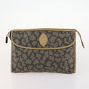 LOEWE Anagram Hand Bag Leather Nylon Suede 3 Set Red Gray Green Auth 173684-15