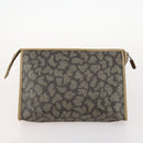 LOEWE Anagram Hand Bag Leather Nylon Suede 3 Set Red Gray Green Auth 173684-16