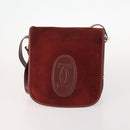 LOEWE Anagram Hand Bag Leather Nylon Suede 3 Set Red Gray Green Auth 173684-2