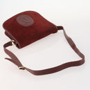 LOEWE Anagram Hand Bag Leather Nylon Suede 3 Set Red Gray Green Auth 173684-5