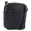 GUCCI GG Canvas Shoulder Bag Black Silver 03136 Auth 173686-1