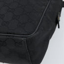 GUCCI GG Canvas Shoulder Bag Black Silver 03136 Auth 173686-9