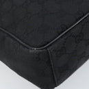 GUCCI GG Canvas Shoulder Bag Black Silver 03136 Auth 173686-14