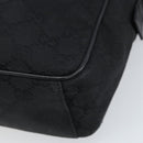 GUCCI GG Canvas Shoulder Bag Black Silver 03136 Auth 173686-15