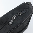 GUCCI GG Canvas Shoulder Bag Black Silver 03136 Auth 173686-10