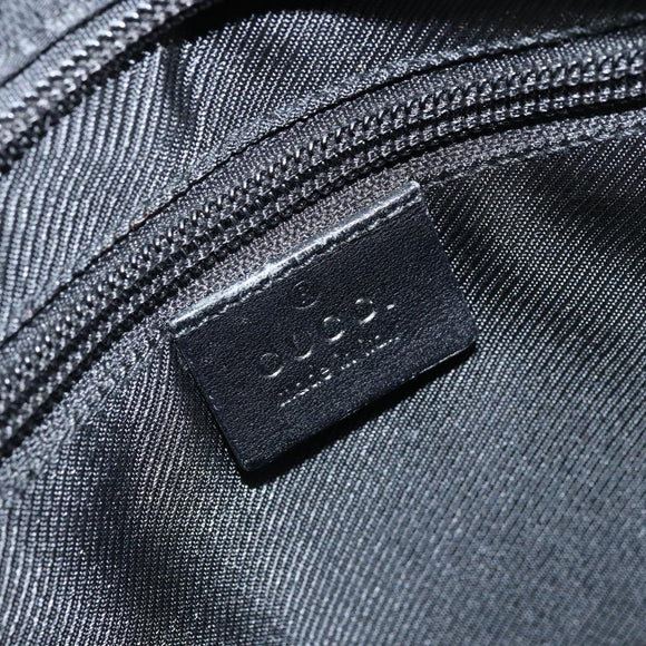 GUCCI GG Canvas Shoulder Bag Black Silver 03136 Auth 173686