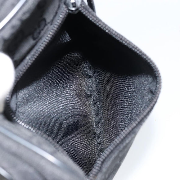 GUCCI GG Canvas Shoulder Bag Black Silver 03136 Auth 173686