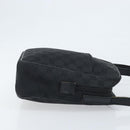 GUCCI GG Canvas Shoulder Bag Black Silver 03136 Auth 173686-3