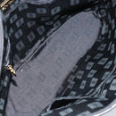 SAINT LAURENT Shoulder Bag Leather Black Gold Auth 173689-12