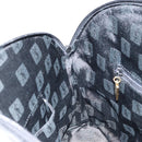 SAINT LAURENT Shoulder Bag Leather Black Gold Auth 173689-19
