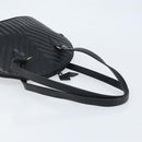 SAINT LAURENT Shoulder Bag Leather Black Gold Auth 173689-7
