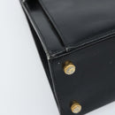 Salvatore Ferragamo Hand Bag Leather Black Gold Auth 173690-11