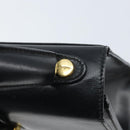 Salvatore Ferragamo Hand Bag Leather Black Gold Auth 173690-14
