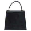Salvatore Ferragamo Hand Bag Leather Black Gold Auth 173690-3
