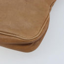 Jimmy Choo Clutch Bag Leather Beige Gold Auth 173692-15